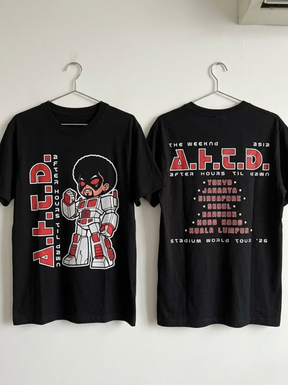 The Weeknd After Hours Til Dawn 2026 Asia Tour Tokyo Japan Gundam Reprint Shirt